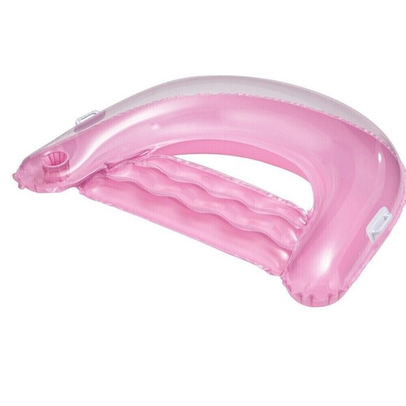 Bluescape Inflatable Comfort Chair Lounge Pool Float, Pink, Age 14 & up, Unisex - Picture 4 of 4